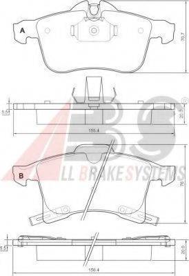 A.B.S. 37361 OE - Kit de plaquettes de frein, frein à disque cwaw.fr