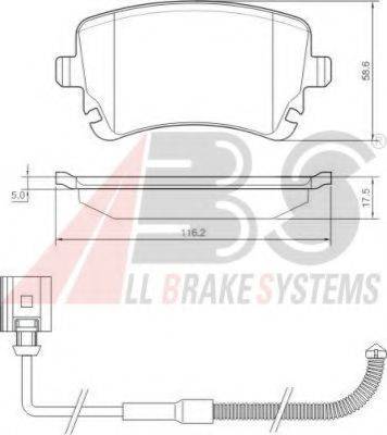 A.B.S. 37368 OE - Kit de plaquettes de frein, frein à disque cwaw.fr