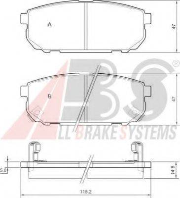 A.B.S. 37362 OE - Kit de plaquettes de frein, frein à disque cwaw.fr