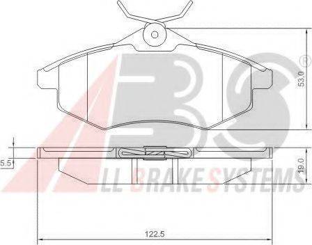 A.B.S. 37307 OE - Kit de plaquettes de frein, frein à disque cwaw.fr