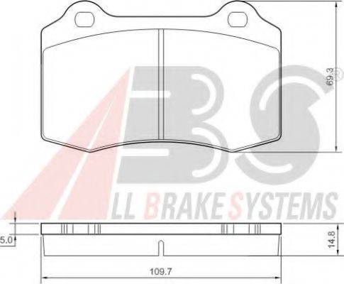 A.B.S. 37388 OE - Kit de plaquettes de frein, frein à disque cwaw.fr