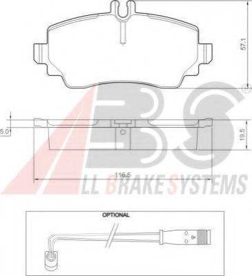 A.B.S. 37336 OE - Kit de plaquettes de frein, frein à disque cwaw.fr