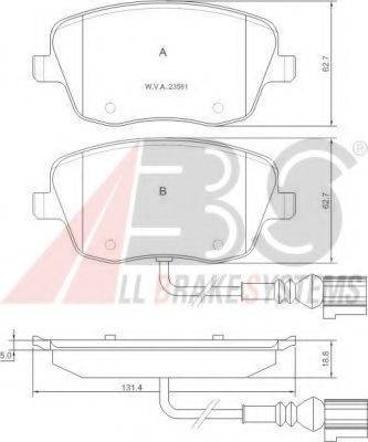 A.B.S. 37338 OE - Kit de plaquettes de frein, frein à disque cwaw.fr