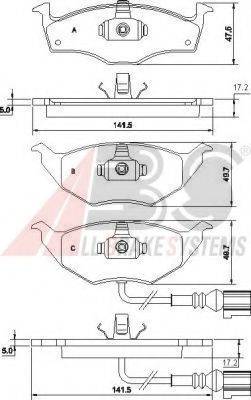 A.B.S. 37337 OE - Kit de plaquettes de frein, frein à disque cwaw.fr