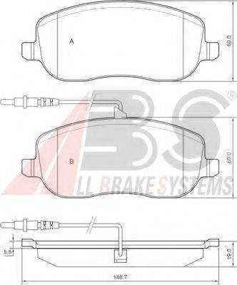 A.B.S. 37329 OE - Kit de plaquettes de frein, frein à disque cwaw.fr