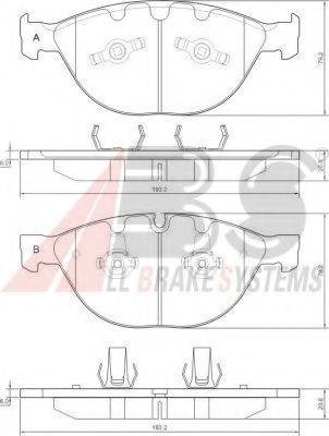 A.B.S. 37370 OE - Kit de plaquettes de frein, frein à disque cwaw.fr