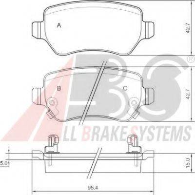 A.B.S. 37296 OE - Kit de plaquettes de frein, frein à disque cwaw.fr