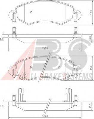 A.B.S. 37249 OE - Kit de plaquettes de frein, frein à disque cwaw.fr