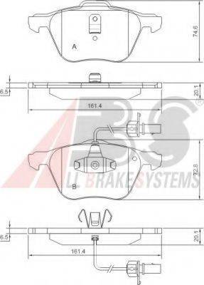 A.B.S. 37240 OE - Kit de plaquettes de frein, frein à disque cwaw.fr