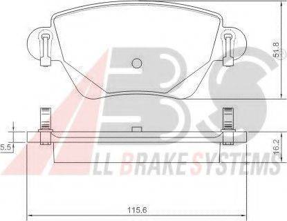 A.B.S. 37254 OE - Kit de plaquettes de frein, frein à disque cwaw.fr