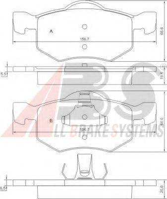 A.B.S. 37255 OE - Kit de plaquettes de frein, frein à disque cwaw.fr