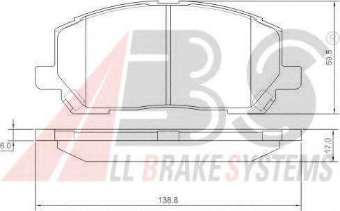 A.B.S. 37260 OE - Kit de plaquettes de frein, frein à disque cwaw.fr