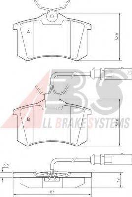 A.B.S. 37214 OE - Kit de plaquettes de frein, frein à disque cwaw.fr