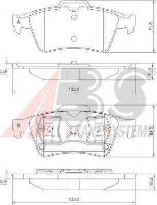 A.B.S. 37216 OE - Kit de plaquettes de frein, frein à disque cwaw.fr