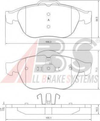 A.B.S. 37218 OE - Kit de plaquettes de frein, frein à disque cwaw.fr