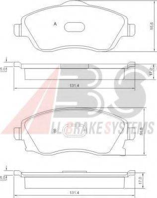 A.B.S. 37213 OE - Kit de plaquettes de frein, frein à disque cwaw.fr