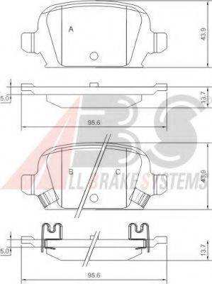 A.B.S. 37212 OE - Kit de plaquettes de frein, frein à disque cwaw.fr