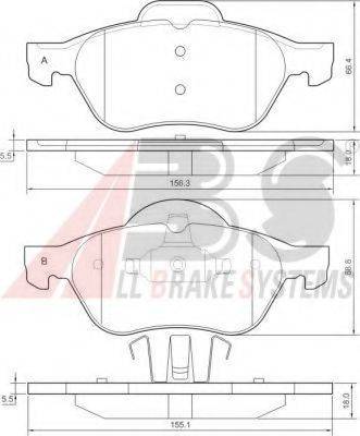 A.B.S. 37217 OE - Kit de plaquettes de frein, frein à disque cwaw.fr