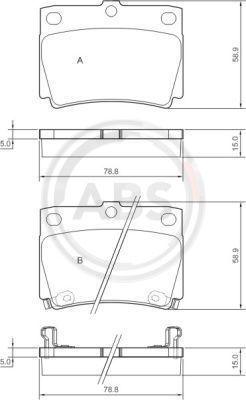 A.B.S. 37284 - Kit de plaquettes de frein, frein à disque cwaw.fr