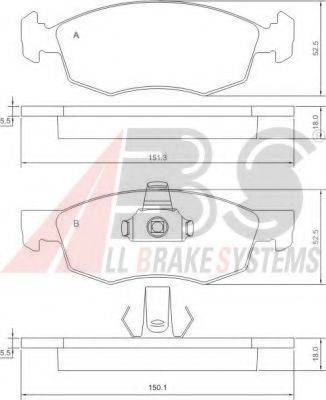 A.B.S. 37286 OE - Kit de plaquettes de frein, frein à disque cwaw.fr