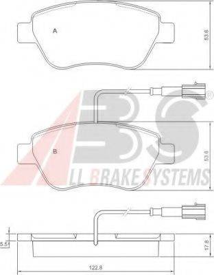 A.B.S. 37280 OE - Kit de plaquettes de frein, frein à disque cwaw.fr