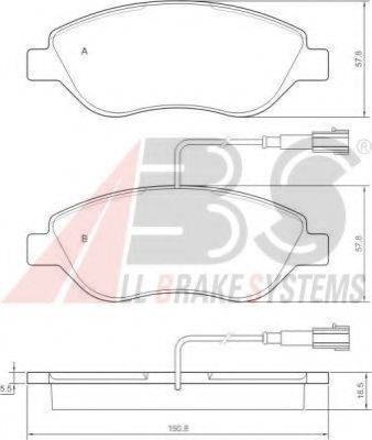 A.B.S. 37281 OE - Kit de plaquettes de frein, frein à disque cwaw.fr