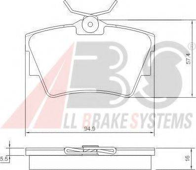 A.B.S. 37288 OE - Kit de plaquettes de frein, frein à disque cwaw.fr