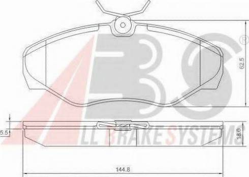 A.B.S. 37287 OE - Kit de plaquettes de frein, frein à disque cwaw.fr