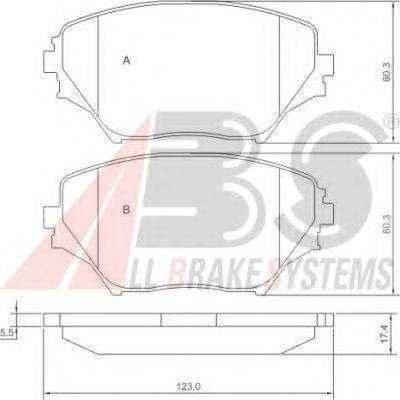 A.B.S. 37230 OE - Kit de plaquettes de frein, frein à disque cwaw.fr