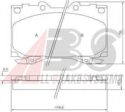 A.B.S. 37231 OE - Kit de plaquettes de frein, frein à disque cwaw.fr