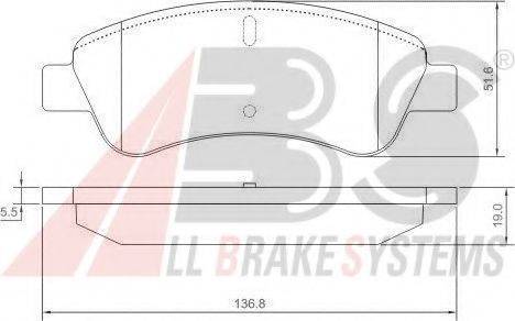 A.B.S. 37272 OE - Kit de plaquettes de frein, frein à disque cwaw.fr