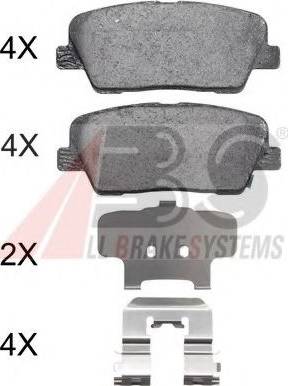 A.B.S. 37795 OE - Kit de plaquettes de frein, frein à disque cwaw.fr