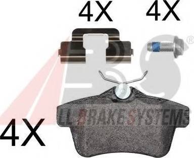 A.B.S. 37762 OE - Kit de plaquettes de frein, frein à disque cwaw.fr