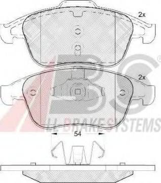 A.B.S. 37707 OE - Kit de plaquettes de frein, frein à disque cwaw.fr