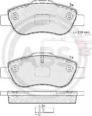 A.B.S. 37718 - Kit de plaquettes de frein, frein à disque cwaw.fr