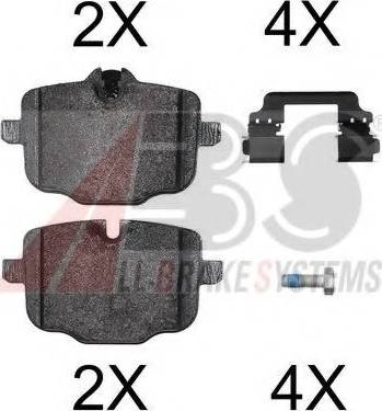 A.B.S. 37787 OE - Kit de plaquettes de frein, frein à disque cwaw.fr