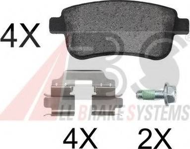 A.B.S. 37732 OE - Kit de plaquettes de frein, frein à disque cwaw.fr