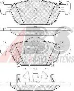 A.B.S. 37720 OE - Kit de plaquettes de frein, frein à disque cwaw.fr