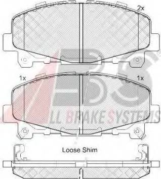 A.B.S. 37721 OE - Kit de plaquettes de frein, frein à disque cwaw.fr