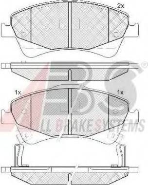 A.B.S. 37722 OE - Kit de plaquettes de frein, frein à disque cwaw.fr