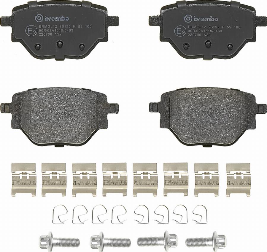 A.B.S. P 59 100 - Kit de plaquettes de frein, frein à disque cwaw.fr