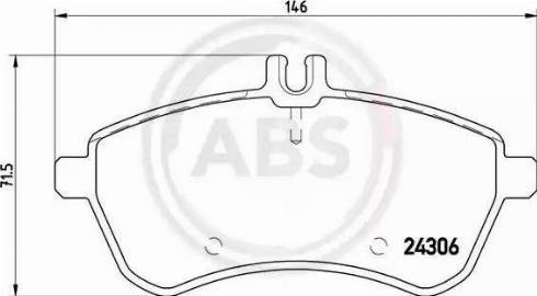 A.B.S. P50071 - Kit de plaquettes de frein, frein à disque cwaw.fr