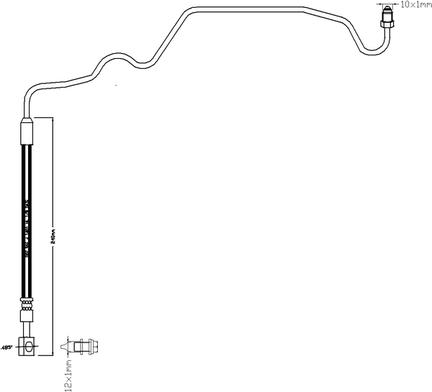 ABTEX ABH1156L - Flexible de frein cwaw.fr