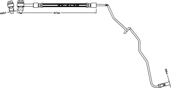 ABTEX ABH1251L - Flexible de frein cwaw.fr