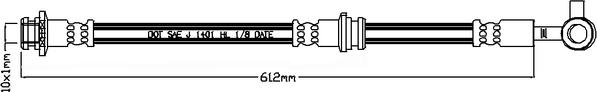 ABTEX ABH1224R - Flexible de frein cwaw.fr