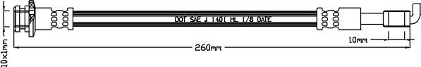 ABTEX ABH1225L - Flexible de frein cwaw.fr