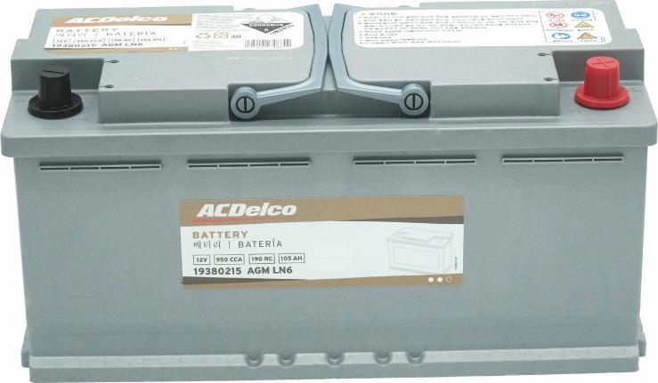 ACDelco 19380215 - Batterie de démarrage cwaw.fr