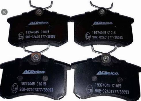 ACDelco 19374045 - Kit de plaquettes de frein, frein à disque cwaw.fr