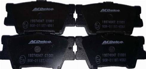 ACDelco 19374047 - Kit de plaquettes de frein, frein à disque cwaw.fr