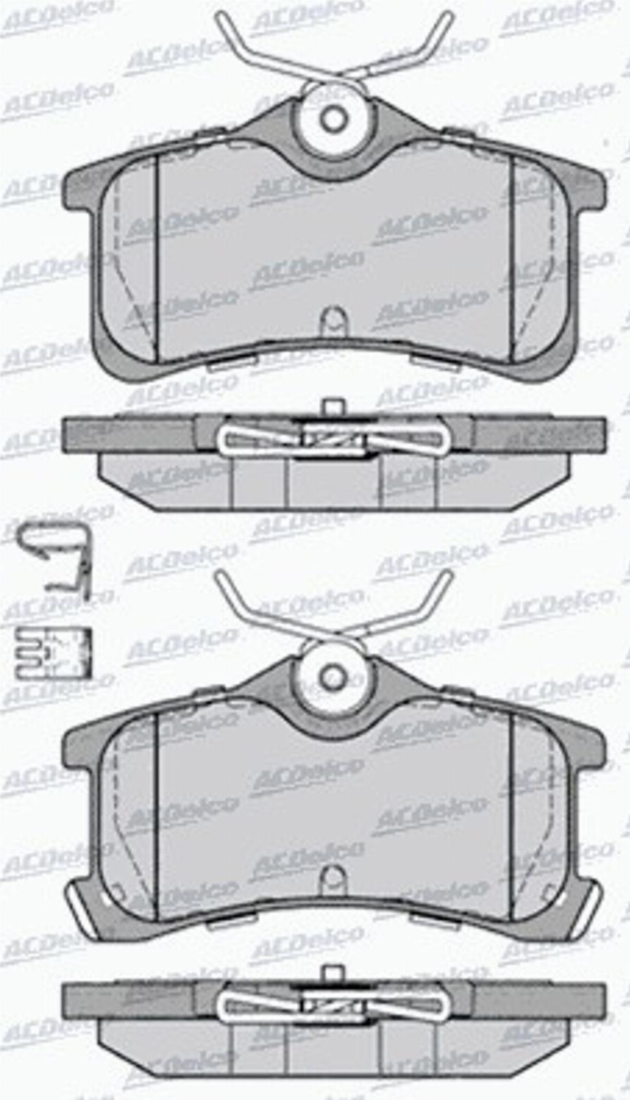 ACDelco AC992581D - Kit de plaquettes de frein, frein à disque cwaw.fr